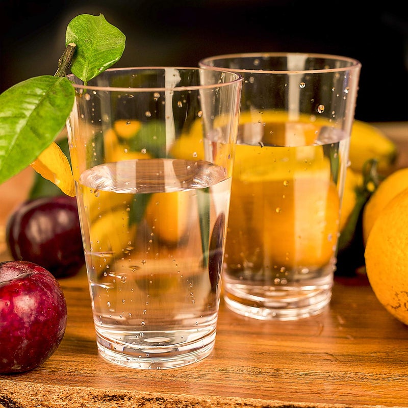 AOYITE 18-ounce Plastic Tumblers Water Juice Cups Dishwasher Safe BPA-free Clear Set of 6 Premium Quality Drinking Glasses - Image 2